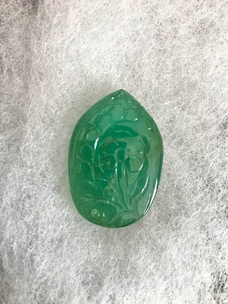 Natural emerald Carving, Fancy Shape emerald, 20MM Emerald For Pendant/Jewelry. Green Gemstone, May Birthstone, Faceted Emerald