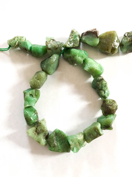 Chrysoprase PLAIN Tumble , Green, 16 strand, inch ,Beautiful ,Variety of Green ,Creative of Excellent design. Natural ,Earth mined