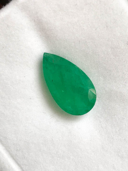 100% Natural Emerald, Pear Shape Emerald,Faceted Emerald, 9.6x16.7MM Green Emerald, Gemstone For Pendant, May Birthstone,Green Gemstone