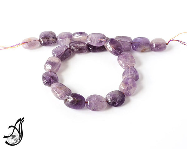 Natural Ametrine Beads, Smooth Ametrine Beads For Jewelry Making, Tumble Ametrine Beads, Multi Color Ametrine Bead, 16 Inch Strand(# 369)