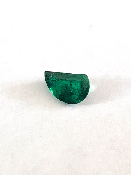 Emerald Half Moon/ Fancyt Shape 4.48x7.37 mm appx, Deep Green color, Lively, 100% Natural, creative. (#G-00048)