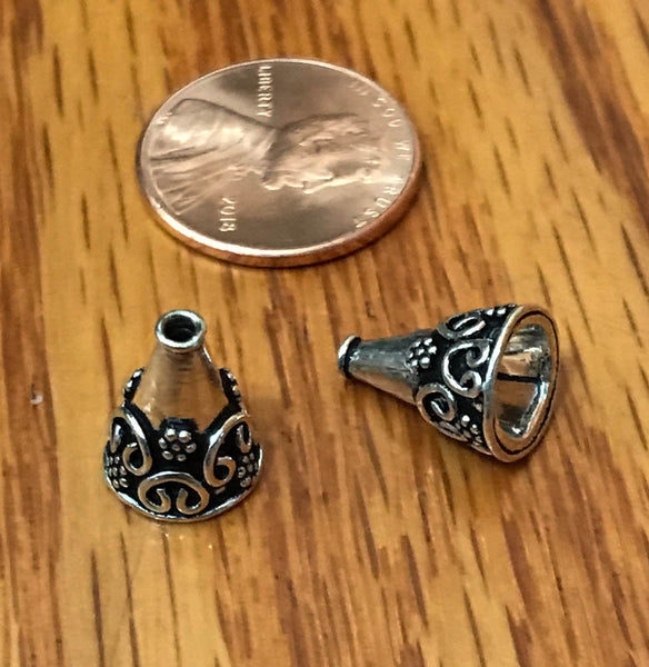 925 Sterling Silver Oxidised Corn Bead (Package of 2 pcs ) ,for beautiful closing of necklace.(BB-3 )