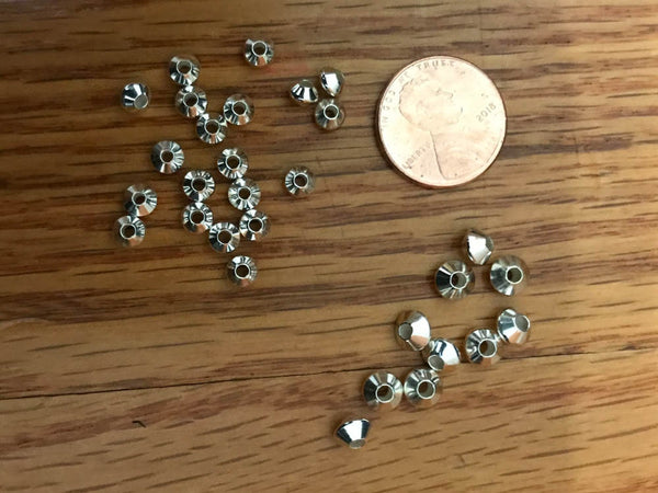 Sterling Silver 4 and 6 mm Rondels Beads, Very creative, spacers , (SD4/C.17)