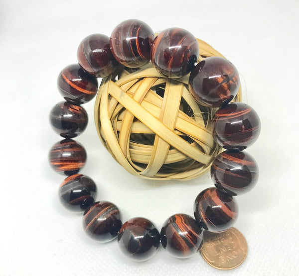 AAA Tiger Eye Bracelet, 8mm,10mm,12mm,14mm,16mm Tiger Eye Beaded Bracelet, Multi Color Tiger Eye Bracelet For Men And Women,