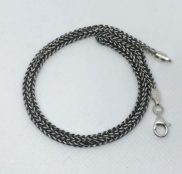 Black Chain, 925 Sterling Silver, Black Rhodium Chain, Chain For Women & Men, Black Link Chain, 16 Inch And 18 Inch Chain,Gift For Her