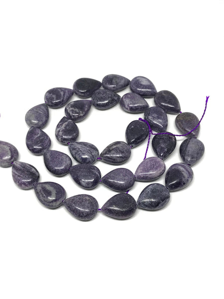 Genuine Sugilite Beads, 10x14mm Pear Shape Sugilite Bead Necklace, 100% Natural Gemstone For Jewelry Making, Necklace For Women,Gift For Her