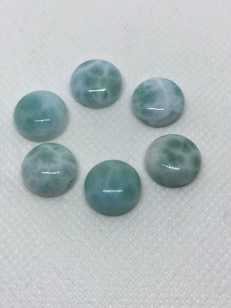LARIMAR Cabochon, 12 mm & 6 mm appx. Healing Properties, 100% natural,.(#CB-00174 )