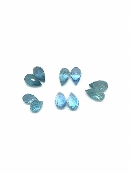 Beautiful Florite Faceted Briolet Drop shape undrilled ( G-00065 )