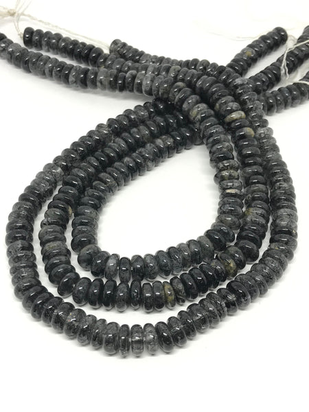 AAA Tourmalinated Quartz Bead, Rondelle Tourmalinated Quartz Beads, 8,5 Smooth Tourmalinated, 16 inch Strand Bead For Jewelry making