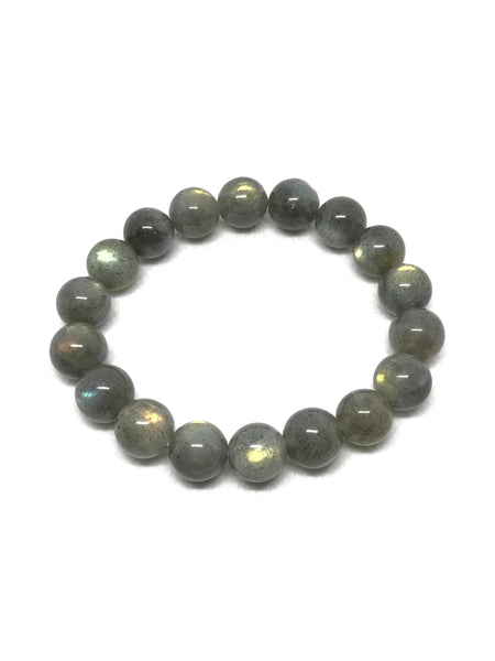 10MM Labradorite Bracelet, Gray Color Labradorite Bead Bracelet, Gift For Women, Bracelet For Men, Unisex Jewelry ( AYS-JB-0070-A)