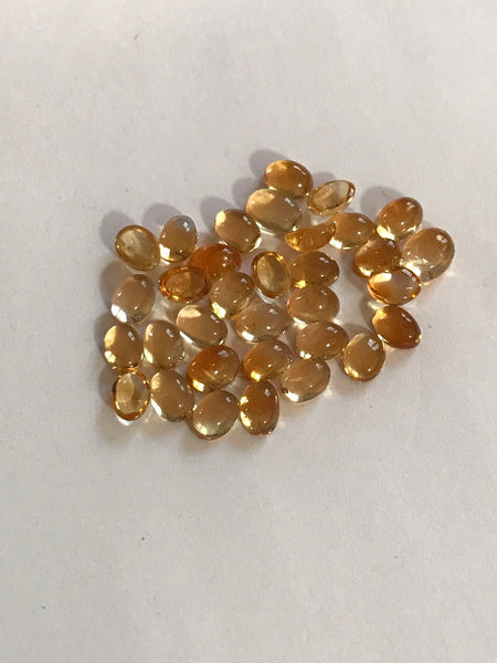 AAA Natural Citrine, 6x8mm Citrine Cabochons, 5x7MM Citrine Gemstone, Ova Shape Citrine For Jewelry Making, November Birthstone, Stones