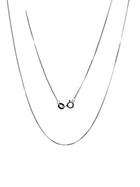 Silver Box Chain, 925 Sterling Silver, Chain For Necklace, Chain For Pendant, Italian Chain For Women And Men (BOX-12 & BOX15 )