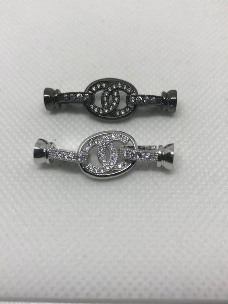 Beautiful Micro Pave settings /Filgree Clasp ,black Rhodium with Cubic Zirconia ,wonderful Piece of Jewelry. (AYS-Micro Pave-8 )