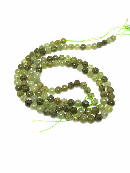 Natural Tsavorite Bead, 7mm Green Garnet, Top Quality Garnet Bead, January Birthstone, Gift For Women (# 1139)