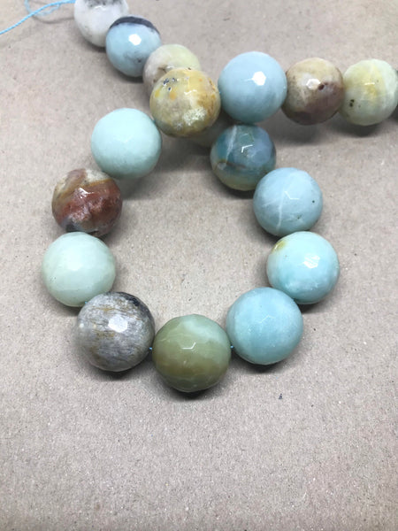 Natural Peruvian Agate 20 mm ,16 mm, Faceted and Plain.Multi color creative.