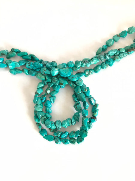 100 %Natural Turquoise,Plain Nuggets, 8 to mm appx.Beautiful sleeping Beauty ,16 inch strand , very creative, One of a kind (# 1141)