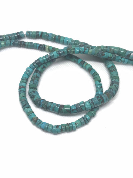 6mm heishi turquoise beads, natural Turquoise Bead Necklace, 7mm Faceted Blue Turquoise Gemstone Bead For Jewelry Making,December Birthstone