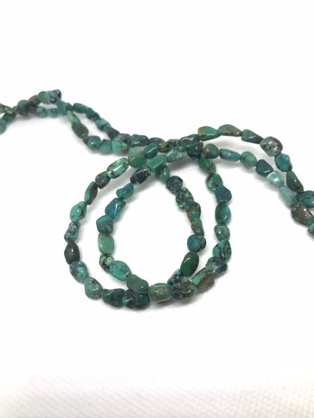 AAA Turquoise Plain Tumble 6x9 mm appx.Free form 15 inch appx., 100% Natural earth mined, very creative ( # 1108 )