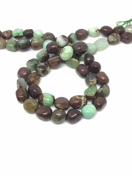 Chrysoprase Free form Tumble Plain 10x11mm, ,Earth mined 100% Natural (# 1136)