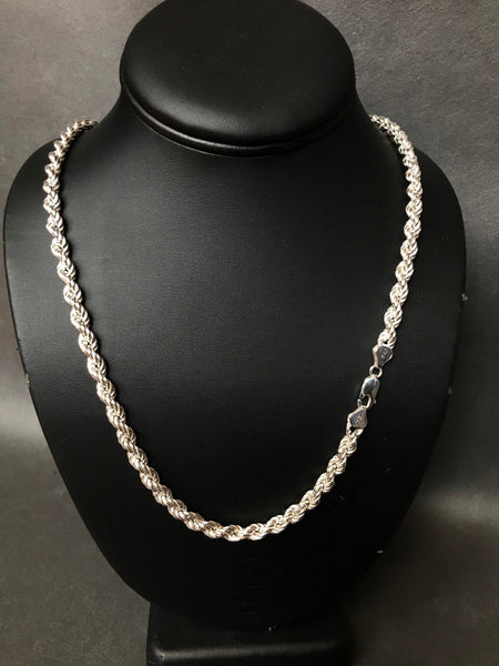 sterling silver chain,Necklace,Italian Heavy, thick Rope ,24'' &28" , thickness 6.3 mm,strong ,Rich N Famous Look.Gift( CV-120)