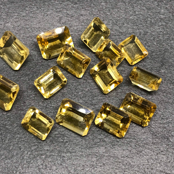 Natura Citrine, 9X11MM, 10X8mm, 9X7MM Citrine For Jewelry Making, AAA Quality Emerald Cut Citrine (G00123 )