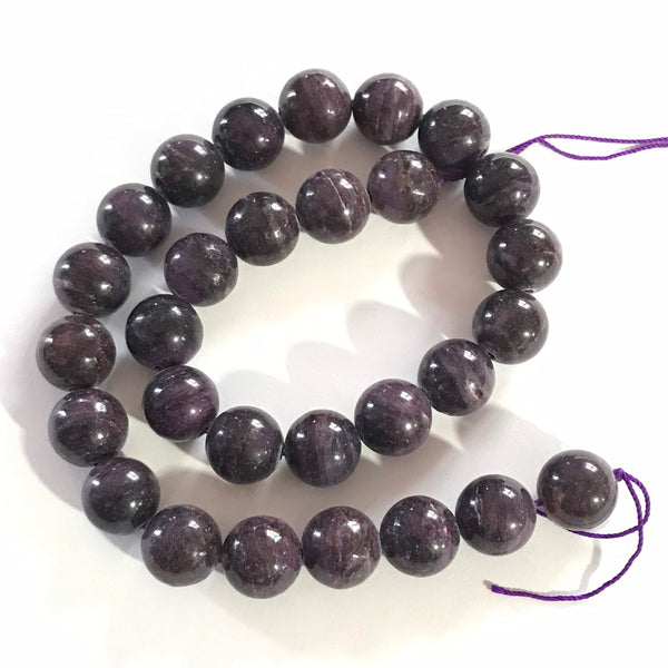 100% Natural Sugilite Round Plain 14 mm High quality,healing properties,Purple , best Color,Creative patterns on it,Most creative (#1224 )