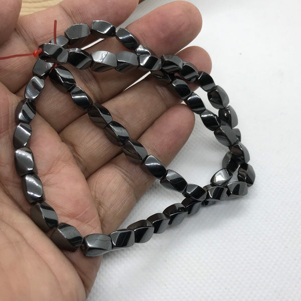 Hematite Twist shape 8.7x5.4 mm Healing Energy, Metaphysicalproperties,Creative for designer.( #1278)