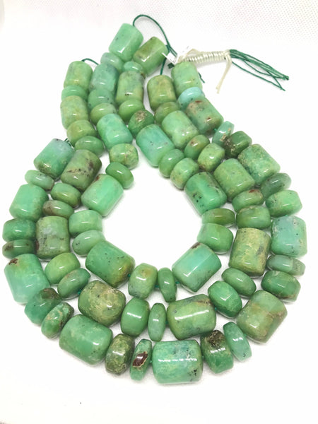 17MM Chrysoprase Bead, Barrel & Rondelle Chrysoprase Necklace, Gift For Women, 16 Inch Strand Bead, 100% Natural For Jewelry Making (#1300)