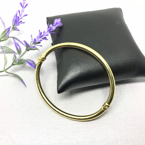 14k Gold Plated Bangle, 925 Sterling Silver, Gold Bangle Bracelet For Women, Gift For Men, Wedding Bangle, Gift For Her