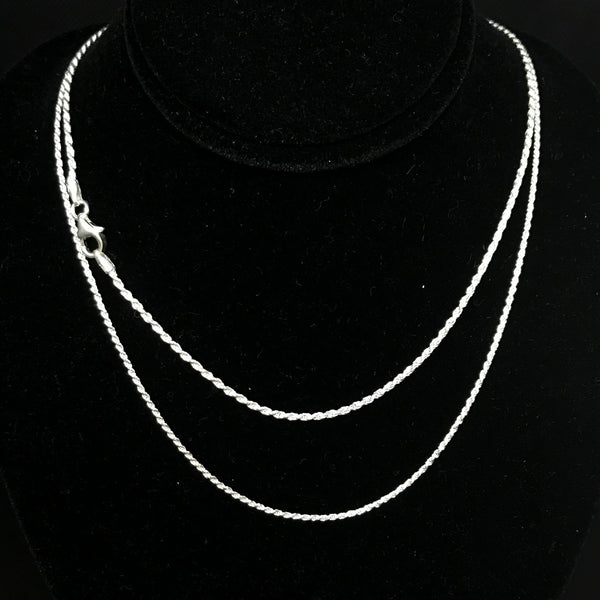 Silver Rope Chain, 925 Sterling Silver, Rope Chain Necklace, Italian Chains, Chain For Women & Men, Heavy Chains (SRDC-25-16" to 24") )