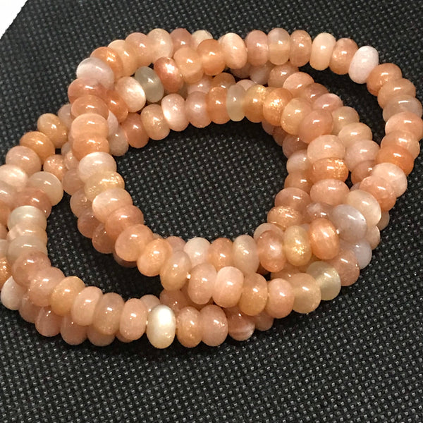 Peach MoonstoneBracelet, stretchable,AAA Quality,Chakra Healing Stone ,Virgo Zodiac,Vitality ,Passion,Energy Creativity, Protection