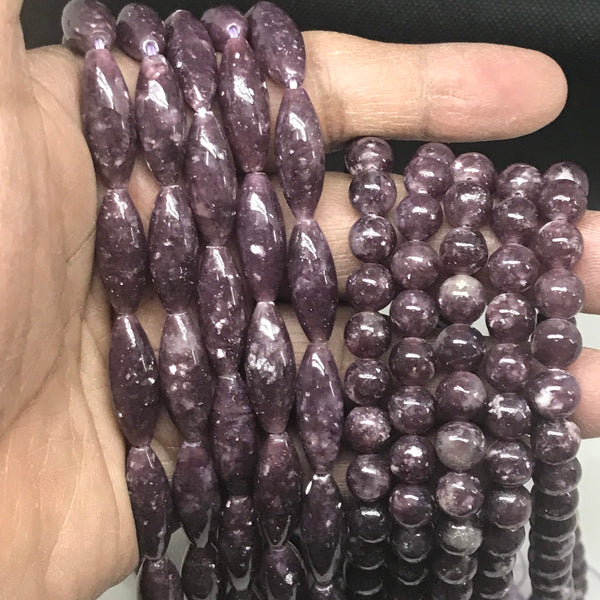 Natural lapidolite Barrel 8x21 mm .Purple, 16 inch , AAA Best quality, 100% Natural,( # 1164 )