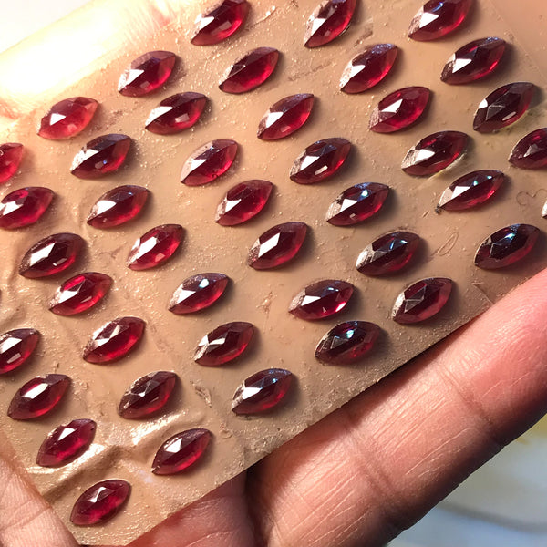 Garnet Rose Cut Fancy Marquise 6x3,7x3.5,8x4 mm Shape Faceted,AAA Quality,Best for Jewelry making ,Flat table ,only Face up facetting # 157