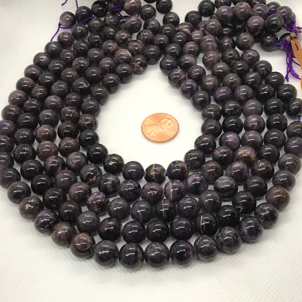 Natural Sugilite Beads, 10mm round Sugilite Bead Necklace For Woman/men, Purple Sugilite Cabochons Gemstone Bead Strand, 16 Inch (# 1359)