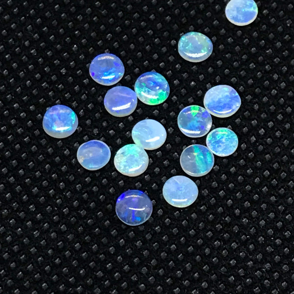 Natural Opal Australian, Flat round cab.4 & 3.5and 3 mm appx.thickness 1mm appx Beautiful Fire, AAA quality. #316