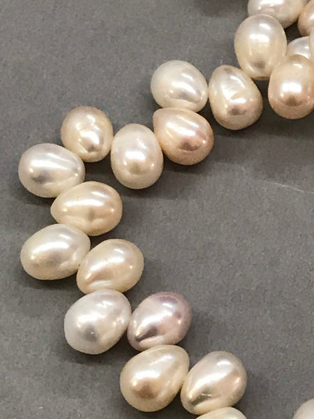 Beautiful Natural Fresh Water pearl Briolette 116x7 N 17x10 mm appxmm pearl Briolette and Cream color Fancy ( 38PRL)