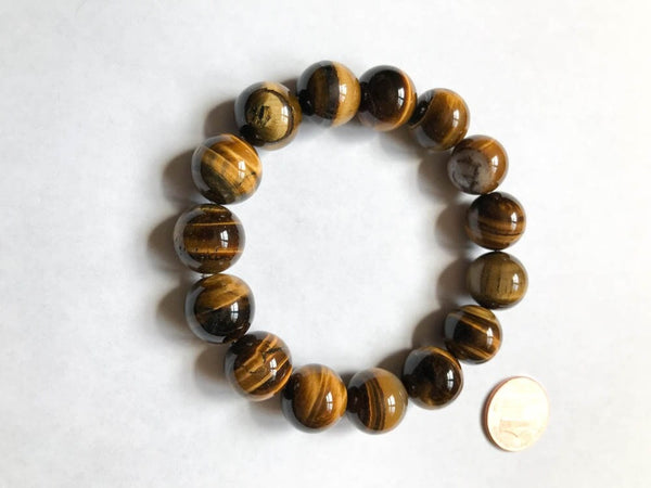 Tiger Eye Bracelet ,AAA Natural Tiger Eye, Men & Women Bracelet, 8mm and 14mm Bracelet,Healing Meditation Balancing Bracelet, Anxiety Relief