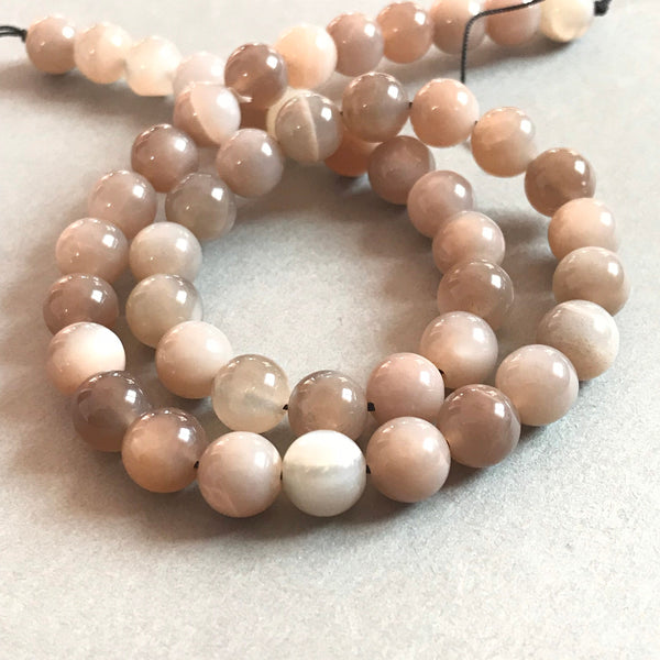 12mm Round Peach Moonstone Beads, AAA Natural Moonstone Smooth Beads, 16 Inch Bead Strand For Necklace, Gift For Women