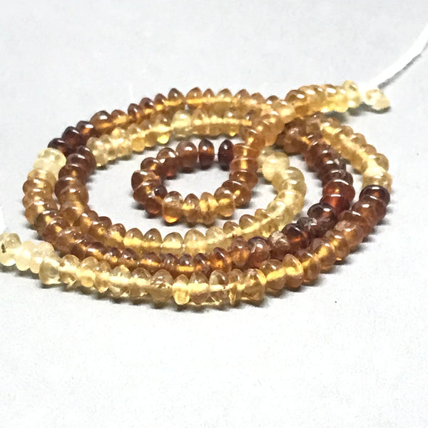 Natural Hessonite Garnet Bead, 4mm Rondelle Garnet Bead Necklace, gift For Woman, Multi Color Gemstone For Jewelry Making #71
