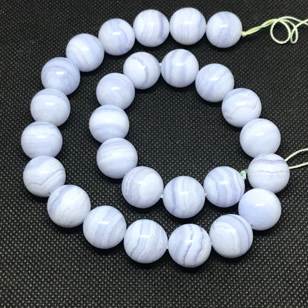 Blue Lace Agate Beads,100% Natural Blue Agate Gemstone For Jewelry Making,May Birthstone,15mm Agate Beaded Necklace,16 Inch Strand Bead#0005