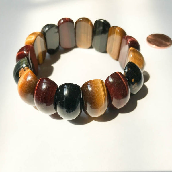 Natural Tiger Eye Bracelet, 23x14mm Tiger Eye Bracelet For Women, Men's Bracelet, Smooth Tiger Eye Bracelet, Gift For Her