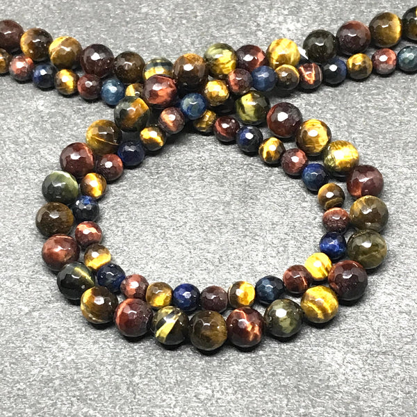 Natural Tigers Eye Round Bead, Round Smooth Tiger Eye Beads, 6 & 8mm Tiger Eye For Jewelry Making, Gift For Women,Tiger Eye Bead Necklace#61