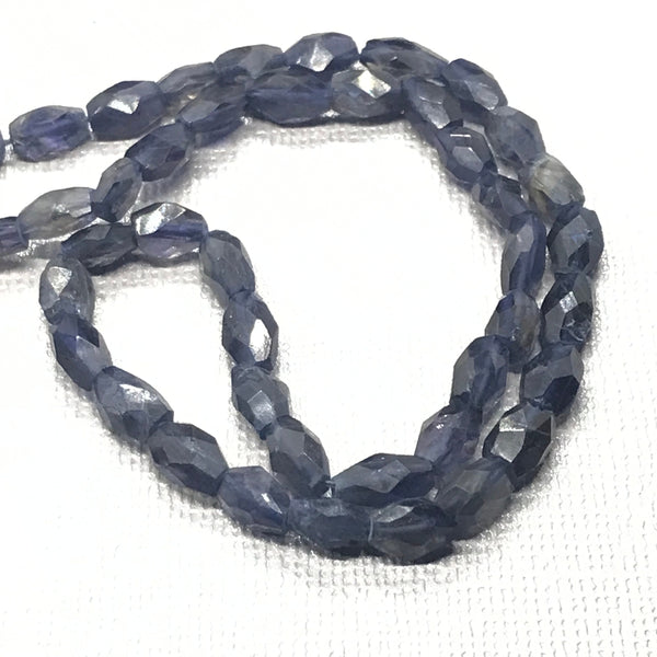 Iolite Faceted Oval 7x5 mm appx. 14 inch natural Earthmined. Creative One of a kind