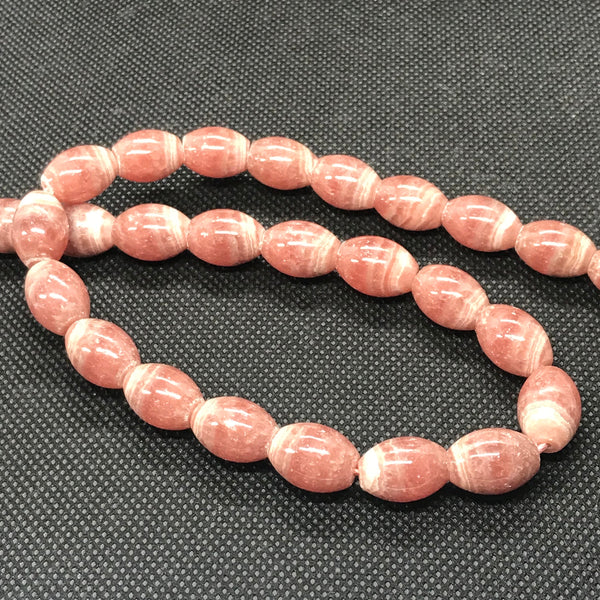 Rhodocrosite OVAL shape Top quality 10x14 mm, Calibrated , 16 inch,100% Natural , best Color,pink, Most creative, .Perfect pattern of lines