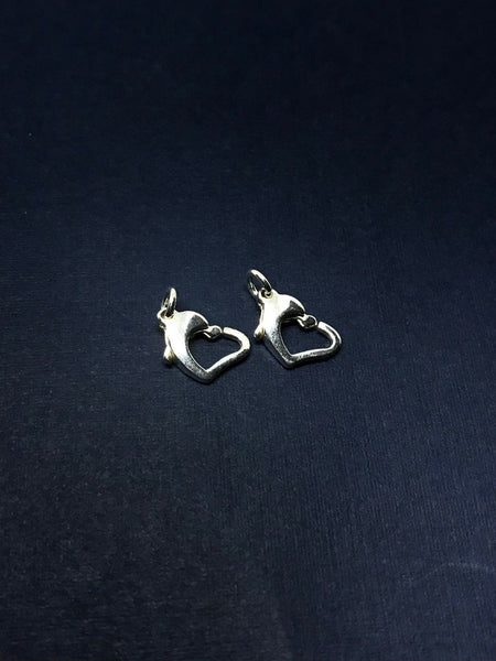 Heart Lobster Clasp, 925 Sterling Silver, Trigger Clasp, Silver Heart Clasp, Clasp For Bracelet Making, (Package of 2 Piece) AYS-HC-1-R.VC.