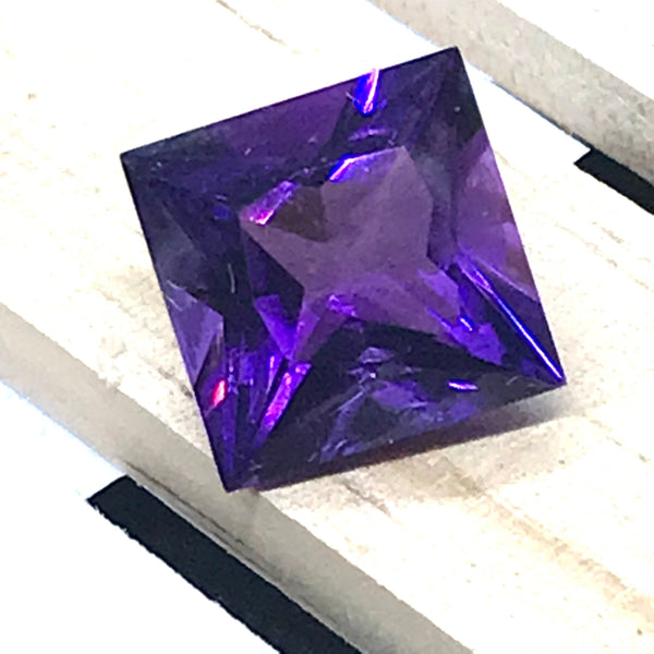 AAA Natural Amethyst, 14X14MM Square Cut Amethyst, Purple Gemstone, February Birthstone, Faceted Amethyst #161Amy