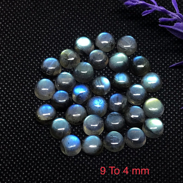 AAA Labradorite lot, 4/5/6/7/8 & 9mm Labradorite Cabochons, Round Labradorite For Jewelry, Multi Color Labradorite, Labradorite (CB-323)