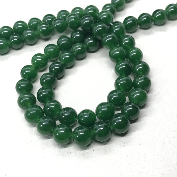 Taiwan Jade Round Plain 8 mm ,Green, very creative,one of a kind.Nafrite (V)