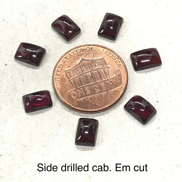 100% Natural Garnet Lot, Genuine Garnet Cabochons, 7X5MM Smooth Red Garnet Slice For Jewelry Making, January Birthstone # CB-331