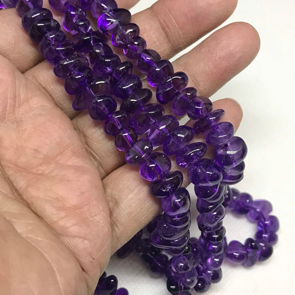 Natural Amethyst Beads, 8MM To 16MM, Tumble Stone Necklace, African Amethyst Gemstone Bead, 16 Inch Strand Bead For Jewelry Making #1344
